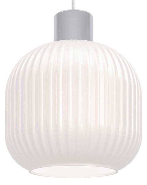 EGLO Lampada a sospensione Dasmina, dimmerabile, Bianco / Opale, Soggiorno / Sala da pranzo, Vetro, Giovanile, Lampada a sospensione