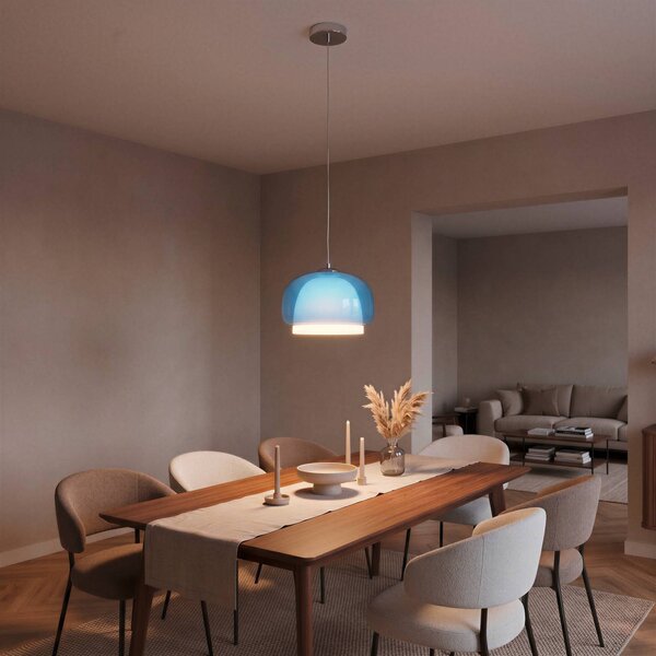 EGLO Lampada a sospensione Belomontejo, dimmerabile, Blu, Soggiorno / Sala da pranzo, Vetro, Giovanile, Lampada a sospensione