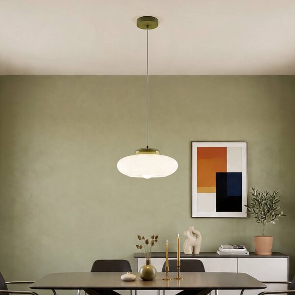 EGLO Lampada a sospensione Berardelli, dimmerabile, Blu, Soggiorno / Sala da pranzo, Vetro, Moderno, Lampada a sospensione