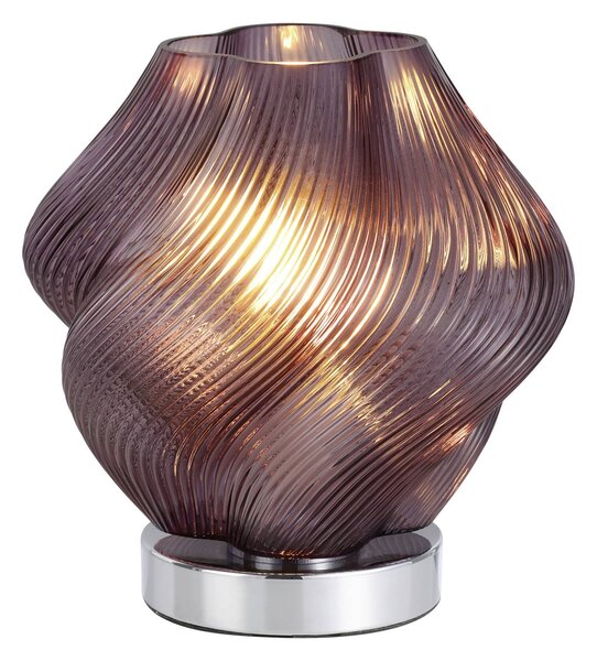 EGLO Lampada da tavolo Meliciano, Violetto / Fucsia / Rosa, Soggiorno / Sala da pranzo, Vetro, Lampada da tavolo