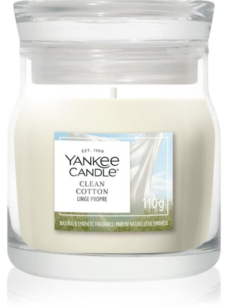 Yankee Candle Clean Cotton candela profumata Signature 110 g