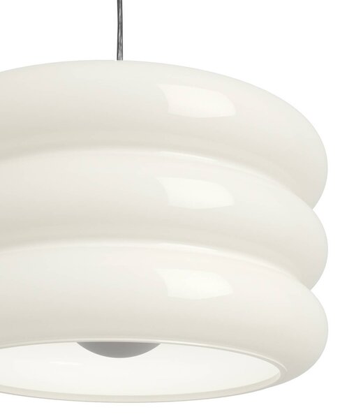 EGLO Lampada a sospensione Tortora, dimmerabile, Bianco / Opale, Soggiorno / Sala da pranzo, Vetro, Giovanile, Lampada a sospensione
