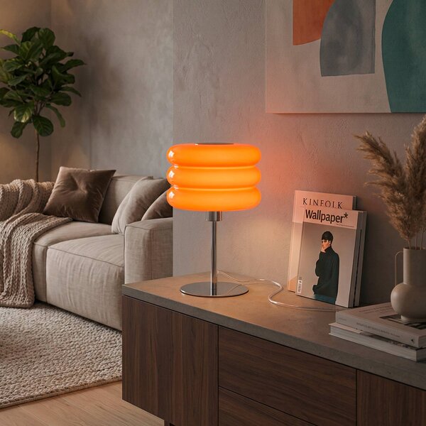 EGLO Lampada da tavolo Tortora, Giallo / Arancione, Soggiorno / Sala da pranzo, Vetro, Giovanile, Lampada da tavolo
