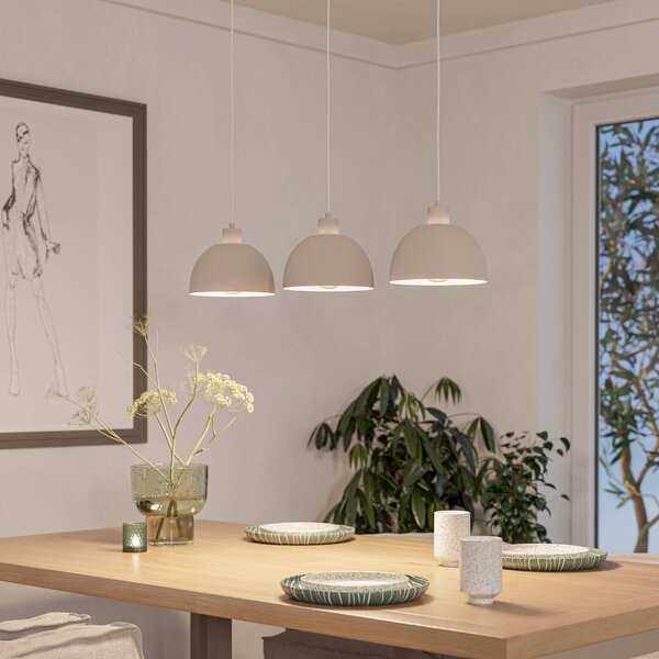 EGLO Lampada a sospensione Cazalilla, dimmerabile, Crema / Ambra, Cucina, Metallo, Lampada a sospensione