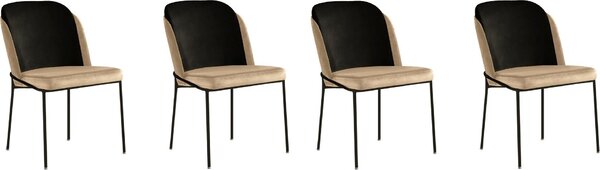 Skye Decor, DR - 145 V4, set di sedie (4 pezzi), beige, 100% METALLO, 54 x 55 x 86 cm