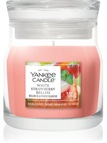 Yankee Candle White Strawberry Bellini candela profumata Signature 110 g