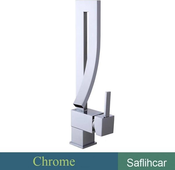 Rubinetto per lavabo, a soffitto, monocomando, cromo, ottone