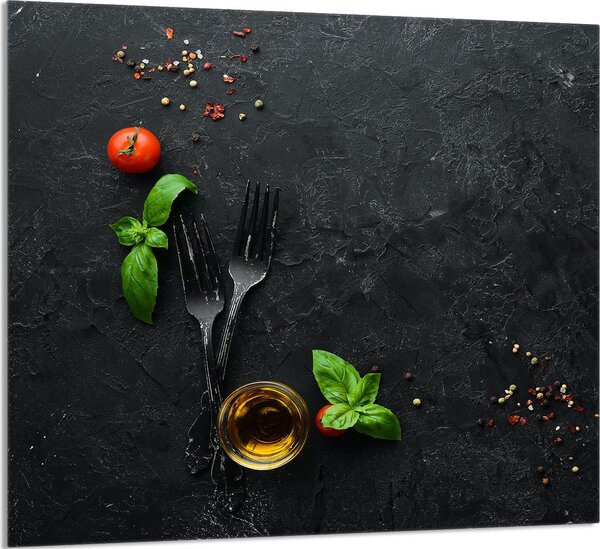 PIATTO IN VETRO PER CUCINA 65x60 ardesia