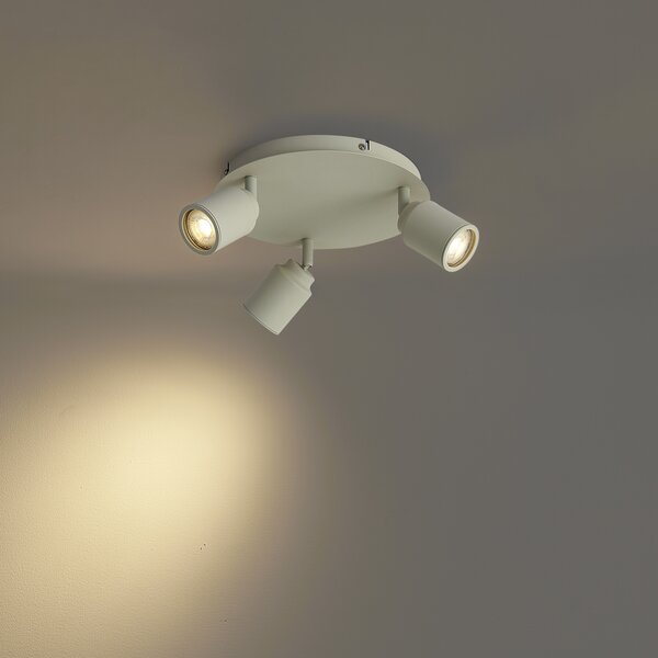 Faretto da incasso moderno beige 3 luci IP44 - Ducha