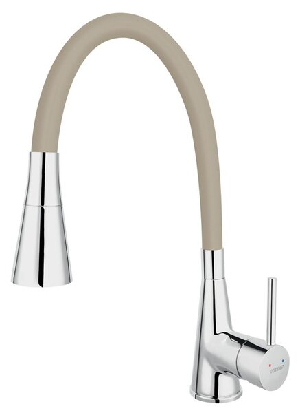 Miscelatore per lavello con doccia Ferro cromo beige 70720,0BE