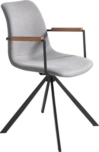 Sedia girevole Angel Cerdá in tessuto grigio scuro 4105