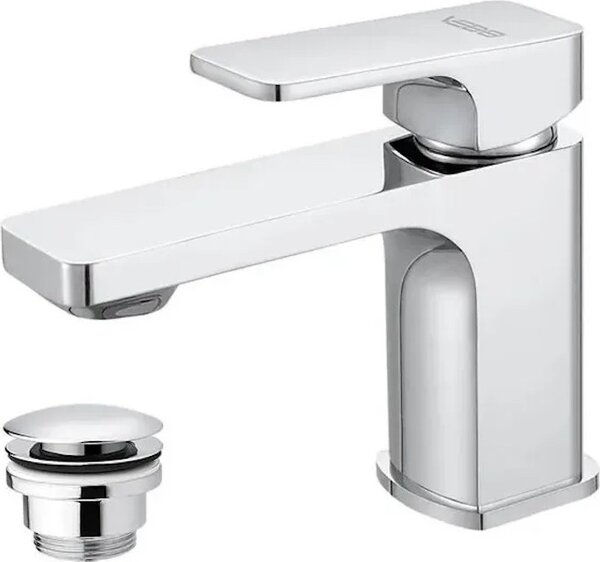 Miscelatore per lavabo con tappo a click-clack, serie MITO Cromo