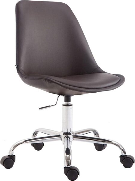 Sedia da ufficio in Pelle finta - Sedia da ufficio - regolabile in altezza e dal design ergonomico. Colore: Marrone
