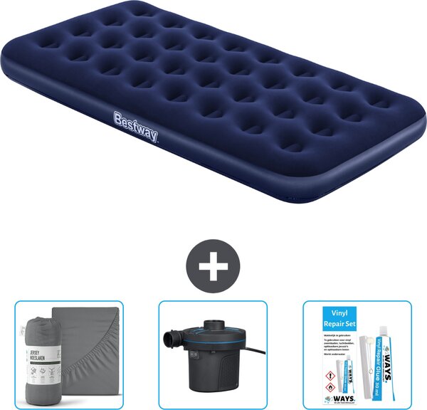 Materasso gonfiabile Bestway - 1 persona - 99 x 188 x 22 cm - Blu - Accessori inclusi