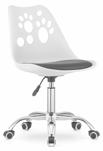 Sedia girevole Valora PRINT nera e bianca: elegante sedia girevole bicolore