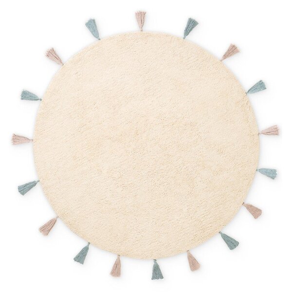 Tappeto per bambini color crema in cotone lavabile/tessuto a mano ø160 cm Snuggle Sunna – Hanse Home