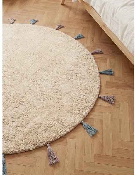 Tappeto per bambini color crema in cotone lavabile/tessuto a mano ø160 cm Snuggle Sunna – Hanse Home