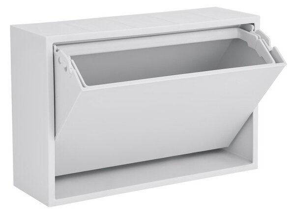 Cestino per la spazzatura bianco in plastica riciclata da parete Mini Box – ReCollector