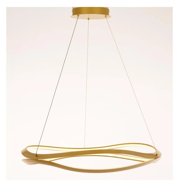 LOVERS SOSPENSIONE SINUOSA A LED IN 2 MISURE LUCE CCT 2700K,3000K,4000K ALLUMINIO 3 COLORI ORIGINALE E MODERNA