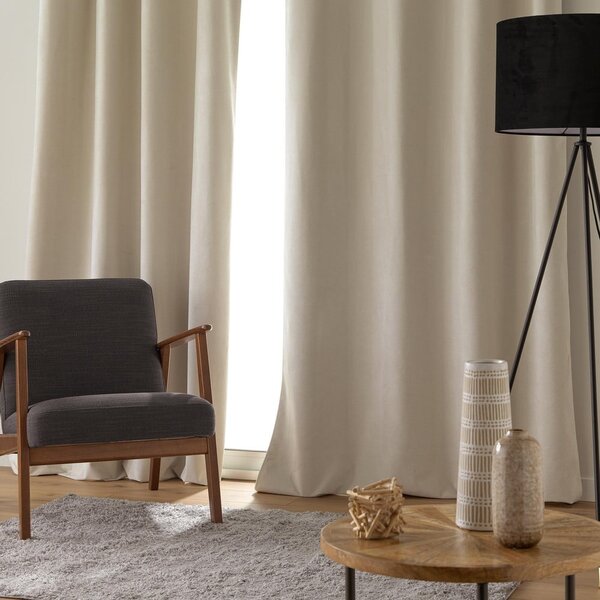 Tenda beige in velluto 140x260 cm Olympe – douceur d'intérieur