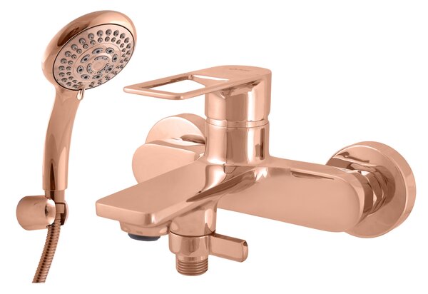 Slezák-RAV Miscelatore per vasca da bagno NIL - rosa dorato - lucido, Colore: ROSA DORATO - lucido , Finitura superficiale: PVD, Dimensione: 150 mm
