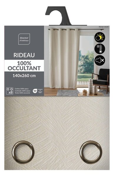 Tenda beige in velluto 140x260 cm Olympe – douceur d'intérieur
