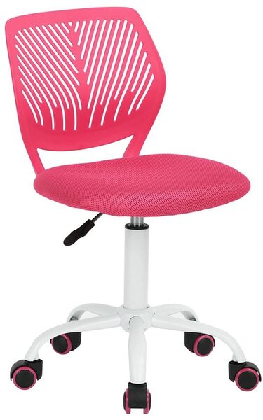 Azomor: sedia da ufficio ergonomica regolabile senza braccioli in tessuto rosa