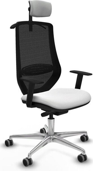 Sedia da ufficio Piqueras y Crespo modello D086G2H, colore bianco