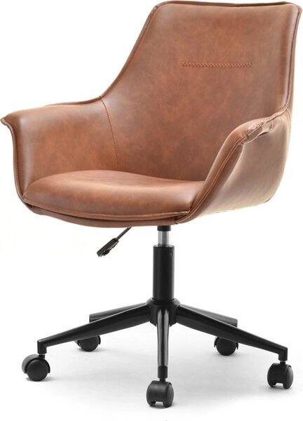 Sedia girevole ARACELY - marrone / nero