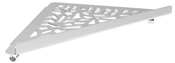 Angolare doccia con appendini, in acciaio 304 cromato design contemporaneo 33,2x18,2xxh 5 cm garantita contro la ruggine inox lucido