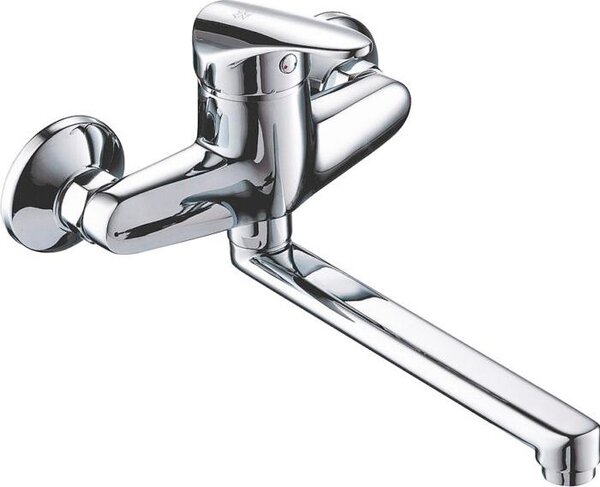 Beitz & Walz AqvaBasic II Lavello da incasso a parete, foro da 150 mm, cromato