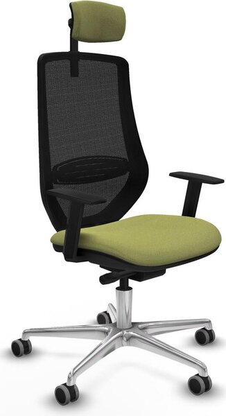 Sedia da ufficio Piqueras y Crespo modello D086G2W, colore verde