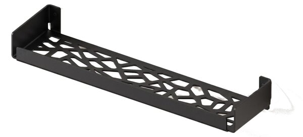 Mensola doccia bagno, in acciaio 304 cromato design contemporaneo 45,6x12,1xh6,2 cm garantita contro la ruggine verniciata Nero Opaco