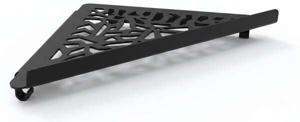 Angolare doccia con appendini, in acciaio 304 cromato design contemporaneo 33,2x18,2xxh 5 cm garantita contro la ruggine Verniciato Nero Opaco
