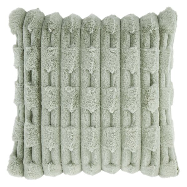 Cuscino decorativo in micropile 50x50 cm Carved Fur – Bianca