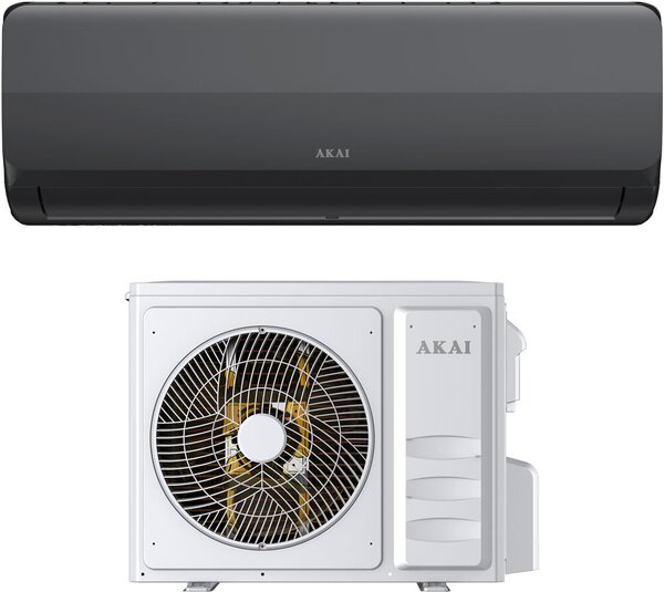 Akai Climatizzatore 12000 Btu Inverter Monosplit Condizionatore con Pompa di Calore Classe A++/A+ Gas R32 Wi-Fi (Unit Interna + Unit Esterna) - c