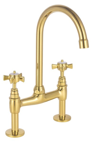 Miscelatore da cucina retrò HUDSON, oro