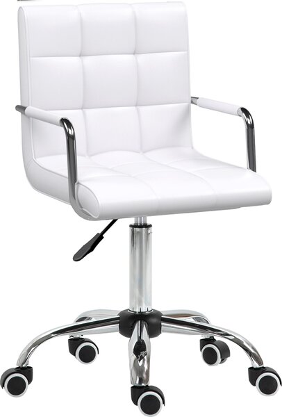 Sedia da ufficio Fortuna Lai regolabile in altezza 84-99H cm sedia girevole ergonomica poltrona da ufficio per ufficio e home officePoliuretanobianco | .de