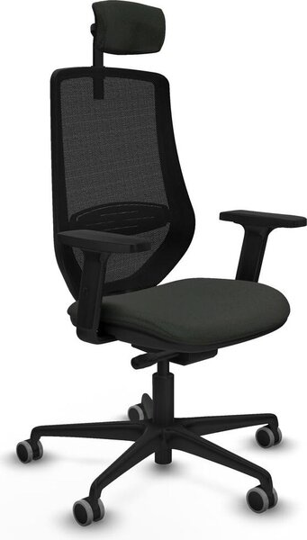 Sedia da ufficio Piqueras y Crespo modello D036G2W, colore nero