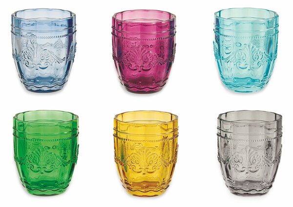 Bicchieri acqua e bibite in vetro colorato set 6 bicchieri 240 ml Syrah
