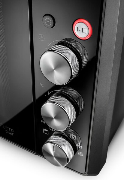 De Longhi Forno Elettrico Ventilato Fornetto con Grill Capacit 34 Litri Potenza 2000 Watt Timer Funzione Friggitrice ad Aria colore Nero e Argento