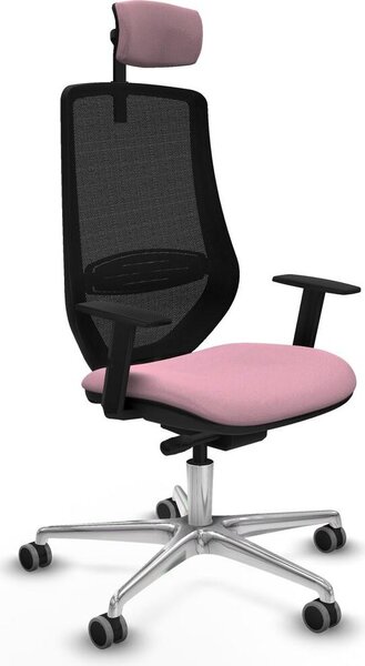 Sedia da ufficio Piqueras y Crespo modello D086G2W, colore rosa