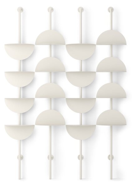 Sistema di scaffalatura componibile bianco opaco in metallo 27x203,5x35 cm Solis – Umbra
