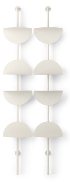 Sistema di scaffalatura componibile bianco opaco in metallo 27x203,5x35 cm Solis – Umbra