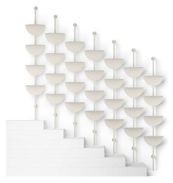 Sistema di scaffalatura componibile bianco opaco in metallo 27x203,5x35 cm Solis – Umbra