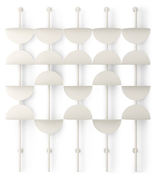 Sistema di scaffalatura componibile bianco opaco in metallo 27x203,5x35 cm Solis – Umbra