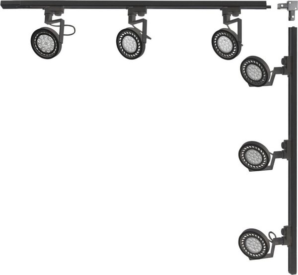 Set L 1x1m nero con faretti AR111 monofase 3579 Zuma Line