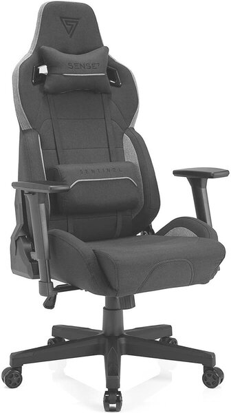 SENSE7 Sentinel: sedia da gaming, sedia da scrivania, sedia da ufficio ergonomica, sedia da gaming ergonomica, poltrona da gaming, sedia da gaming nera, sedie da gaming con portata fino a 150 kg