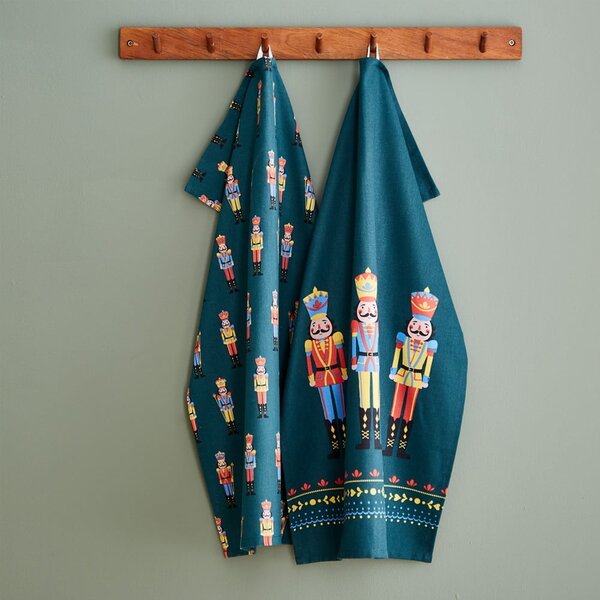 Set di strofinacci in cotone a tema natalizio 4 pz 50x70 cm Nutcracker – Catherine Lansfield