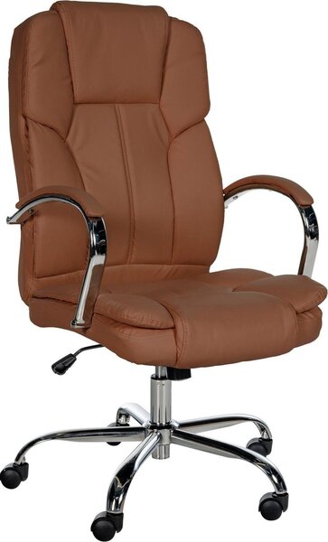 Sedia ergonomica da ufficio - sedia comfort - larghezza seduta XXL, resistente | colore: marrone chiaro
